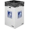 Bankers Box 42 gal Square Cardboard Disposable Can, White, 18.4 in, 10 PK FEL7320101 - alternate 4